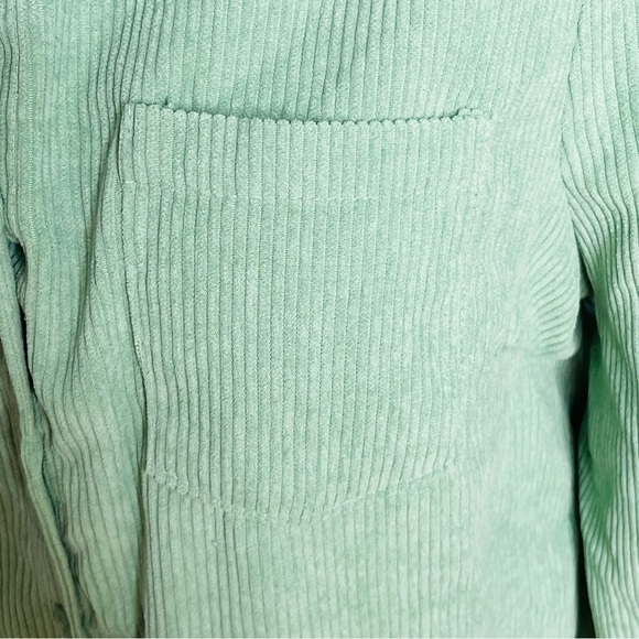 PrettyLittleThing Green Cord Shirt Dress- NWT- Size 6 - Picture 11 of 13